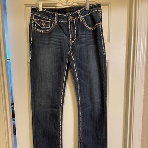 Vegas Royalty women’s Jeans with White contrast stitching sz 11